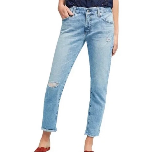 Ag Adriano Goldschmied Denim - AG Adriano Goldschmied Nolan Relaxed Distressed Slim Ankle Jean